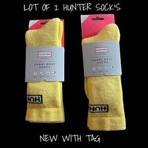 Hunter Socks Women's Yellow Small Medium X 2 Brand New